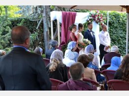 Wedding ceremony on our summer terrace